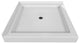Valley Acrylic Double Threshold Acrylic Center Drain Shower Base 36", White, 36"