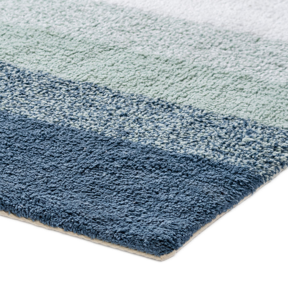 Avebury Cotton Bath Mat, Blue, 30x50
