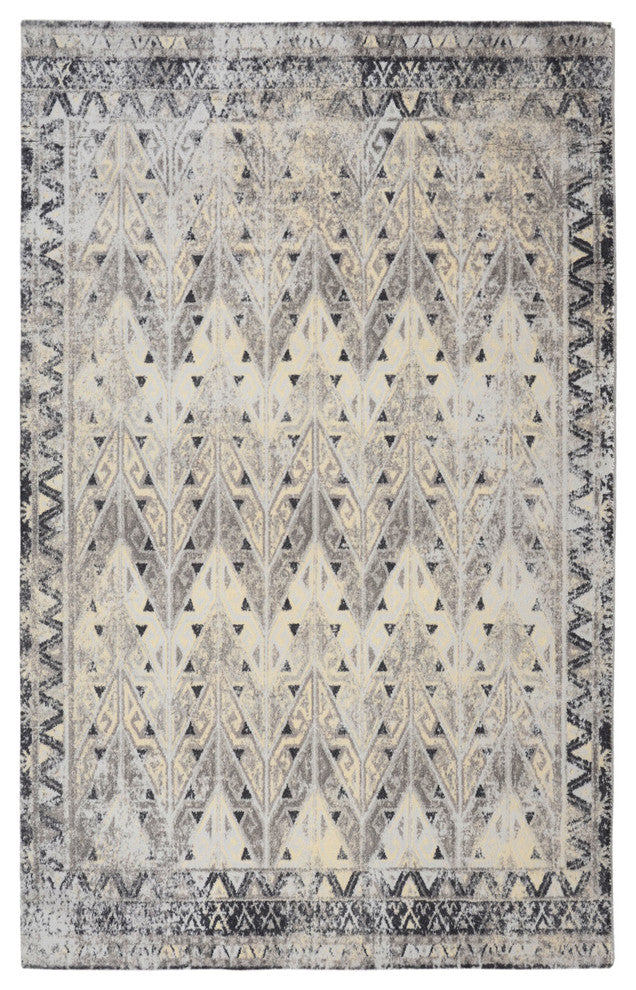 Gray Prime Distressed Vintage Inspired Area Rug, 5'x7'