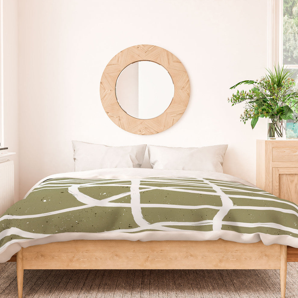 Deny Designs Ninola Design Japandi Minimal Marker Beige Bed in a Bag, King