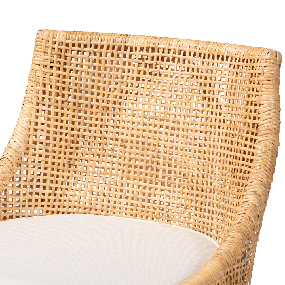 Ruby Natural Brown Rattan Collection, Bar Stool