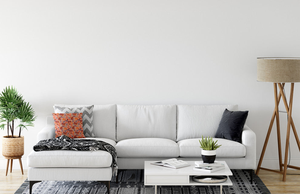 Succulent Garden Accent Pillow, Peach, 18"x18"