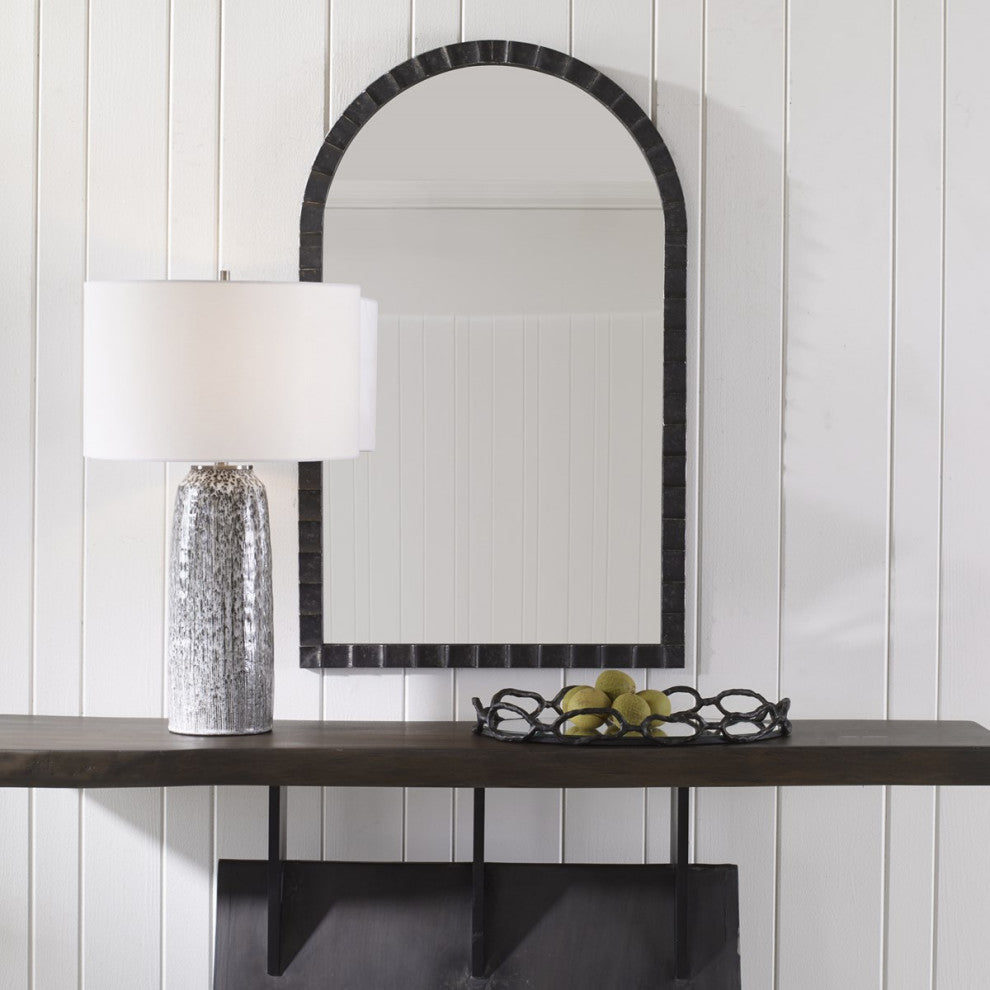 Uttermost Dandridge Black Arch Mirror 09784