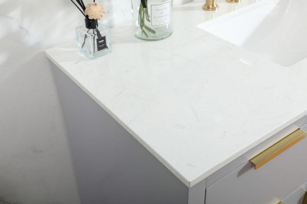 Bethany Single Bathroom Vanity, Gray, 48"
