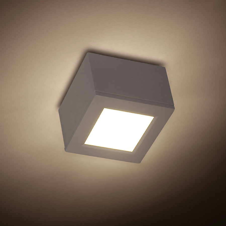 WAC Lighting Rubix 5" Indoor or Outdoor LED Flush Mount, Graphite
