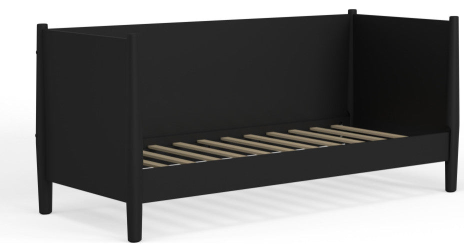 Flynn Mid Century Modern Twin Size Day Bed, Black