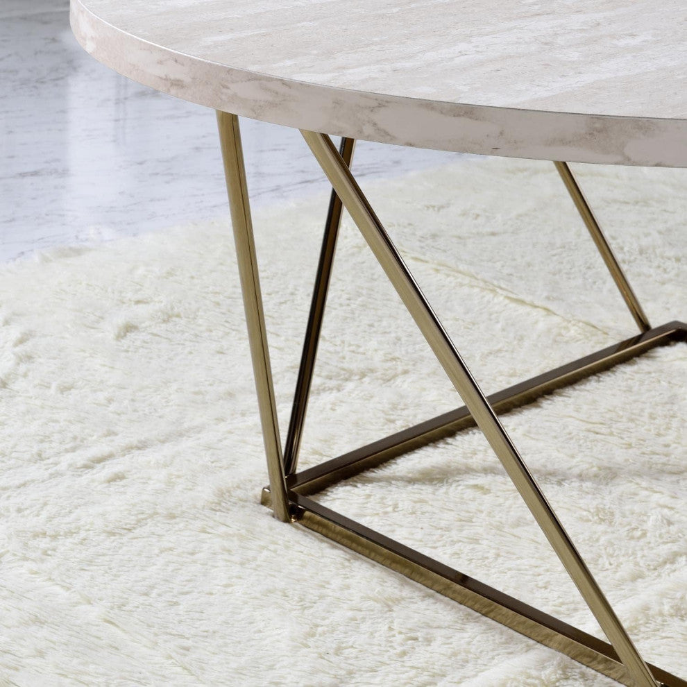 Rowyn Faux Marble Top Cocktail