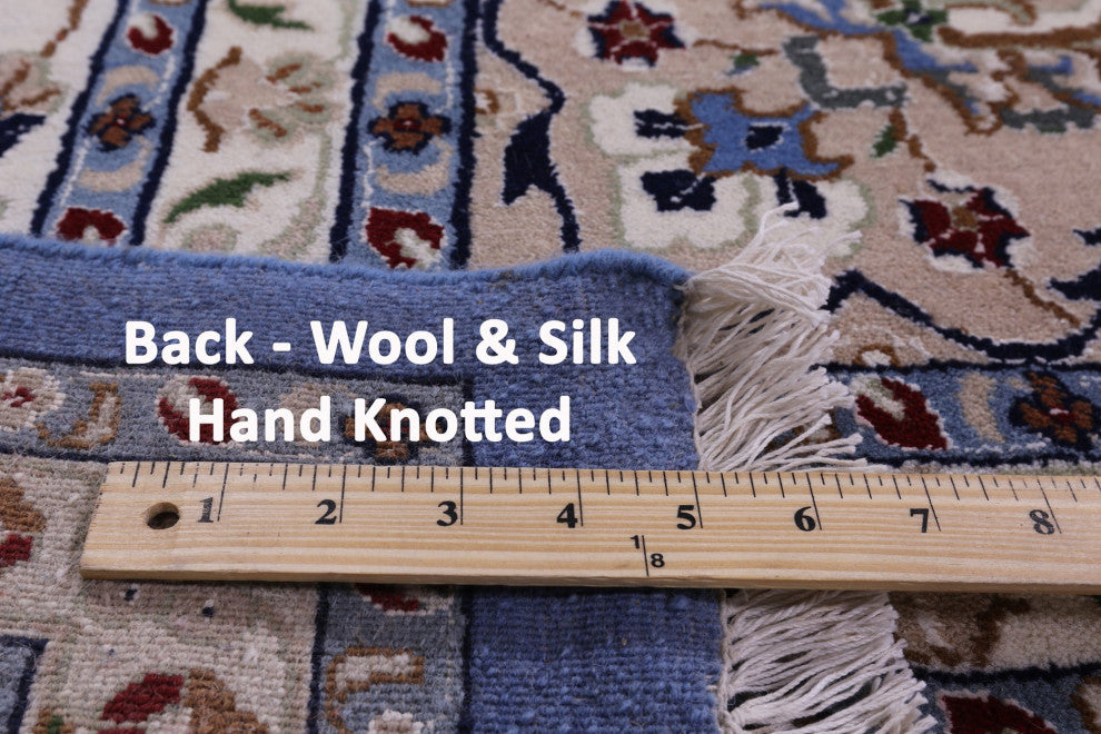 Persian Nain Wool and Silk Hand Knotted Rug 10' 7" X 17' 4" Q9338