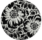 Premium Machine Washable Mayfield AMF551 Black 8' x 8' Round Rug