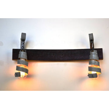 Barrel Ring Vanity Light - Elan - Made from retired CA wine barrel rings