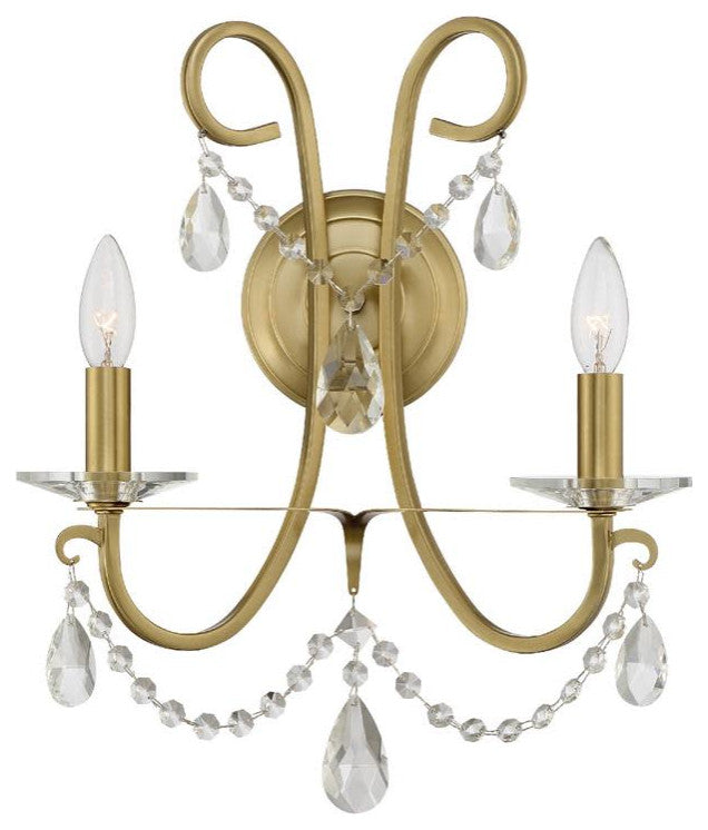 Crystorama Lighting Group 6822-CL-MWP Othello 2 Light 16" Tall - Vibrant Gold