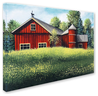Debbi Wetzel 'Red Barn Summer sm' Canvas Art, 35" x 47"