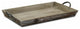 Wooden Serving Tray With Metal Handles