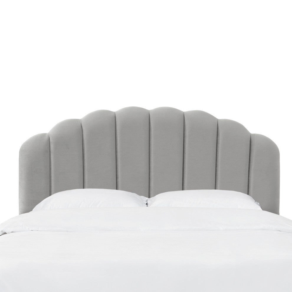 Full Headboard, Velvet Steel Gray