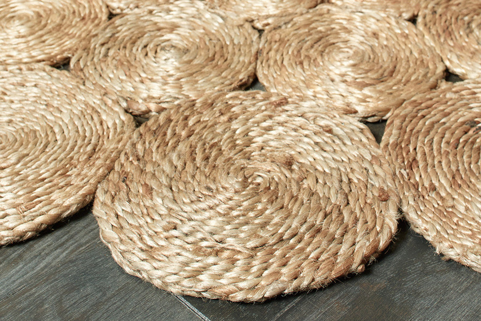 Orbital Organic Jute Area Rug, 4' Round