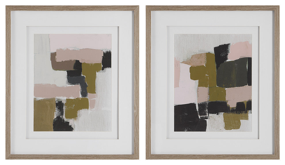 Uttermost Color Block Framed prints, 2-Piece Set