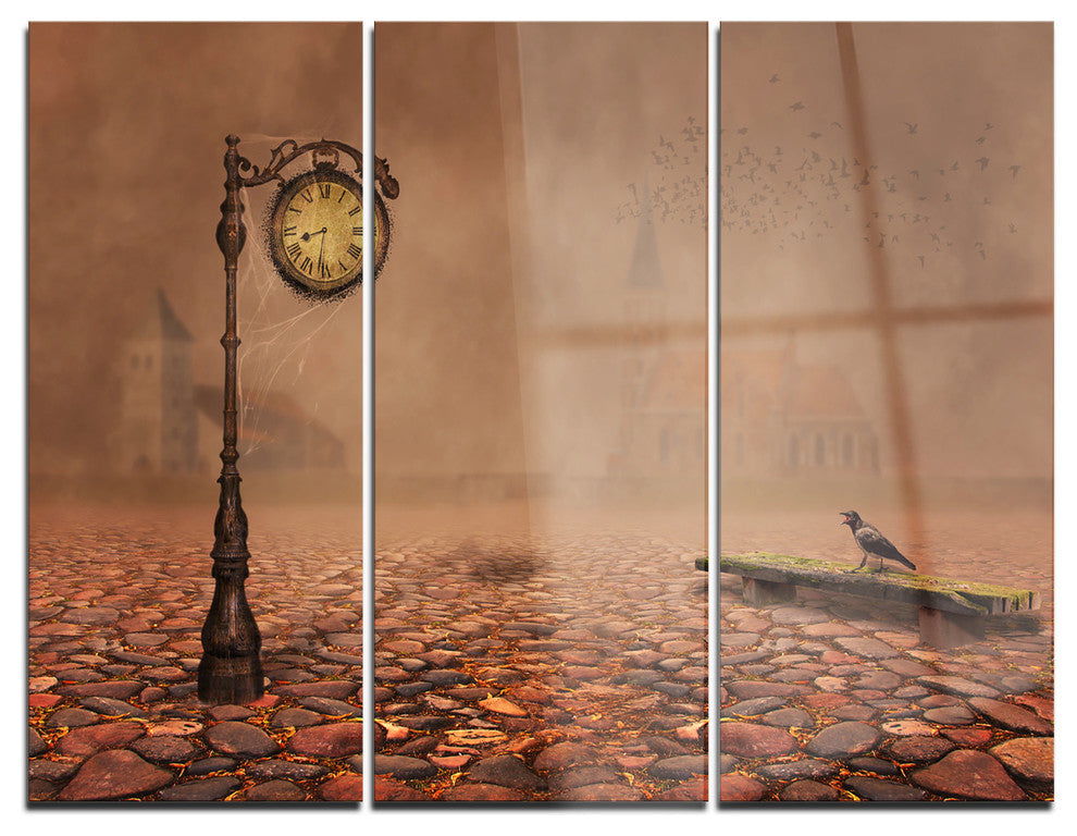 "Behind Old Time Landscape" Photo Metal Wall Art, 3 Panels, 36"x28"
