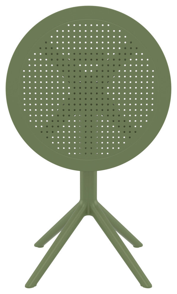 Sky Round Folding Table 24" Olive Green