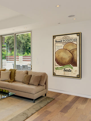 "Seed Packet Potatoes" Painting Print on Canvas