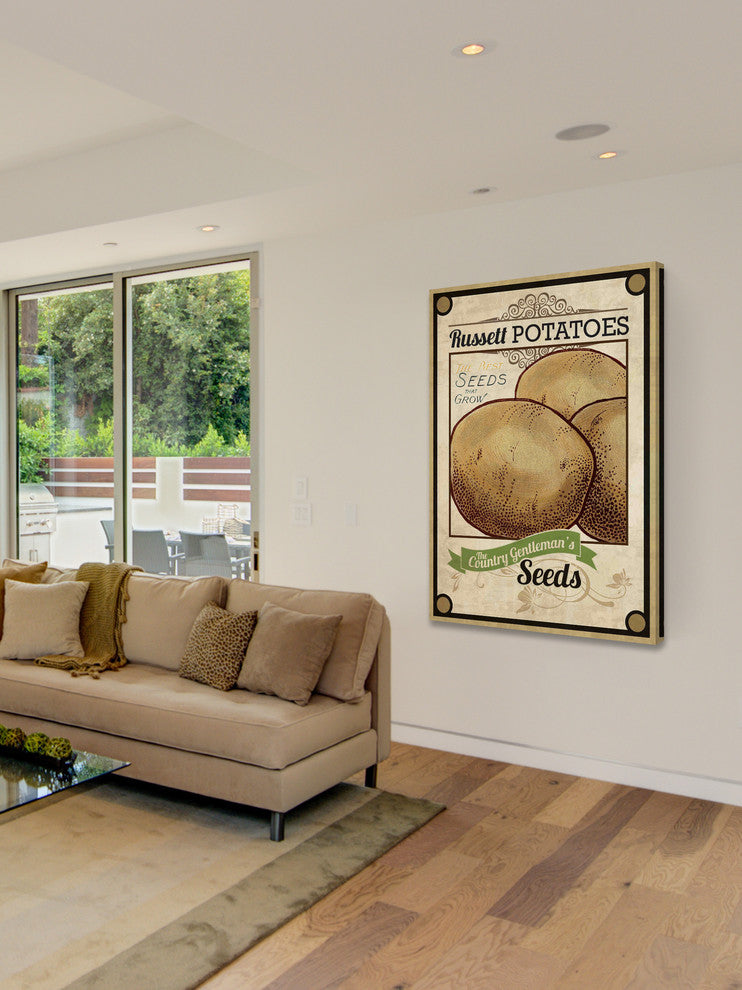 "Seed Packet Potatoes" Painting Print on Canvas