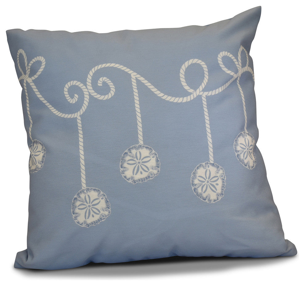 Decorative Holiday Pillow Geometric Print, Blue, 26"x26"