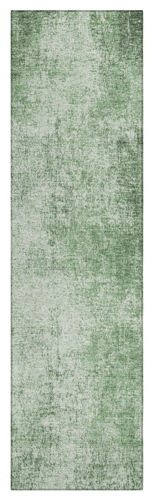 Machine Washable Indoor/Outdoor Chantille ACN1903 Green 2'3" x 7'6" Runner Rug