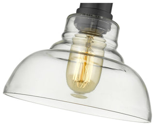 Golden Lighting 0305-S Carver 8"W Mini Pendant - Black