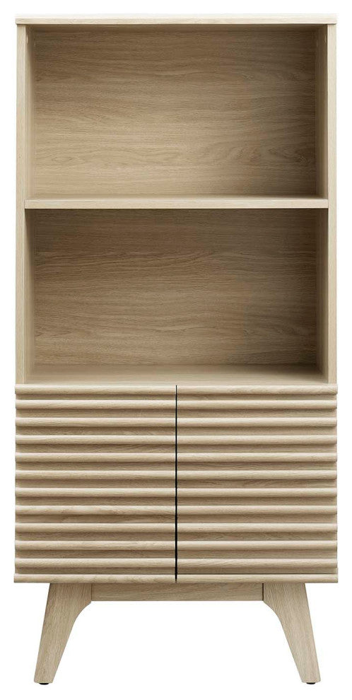 Render Display Cabinet Bookshelf, Oak