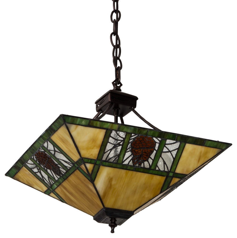 17Sq Pinecone Ridge Inverted Pendant