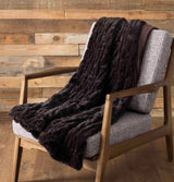 Faux Fur Throw Chocolate By Laurel and Mayfair