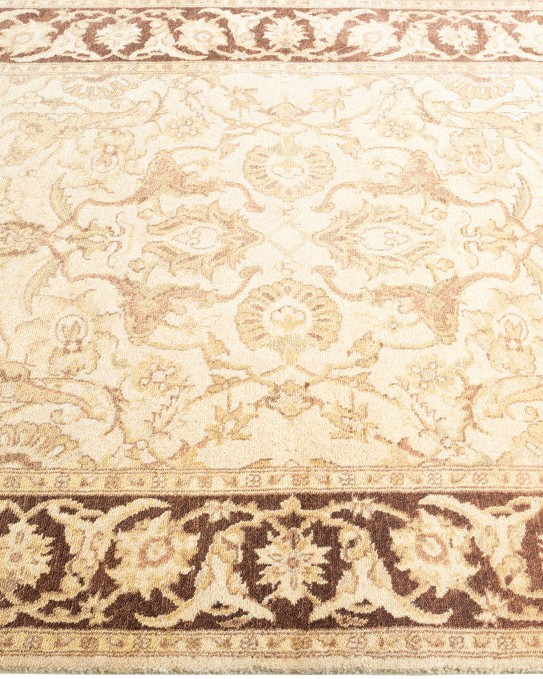 Eclectic, One-of-a-Kind Hand-Knotted Area Rug Ivory, 4' 2 x 6' 2
