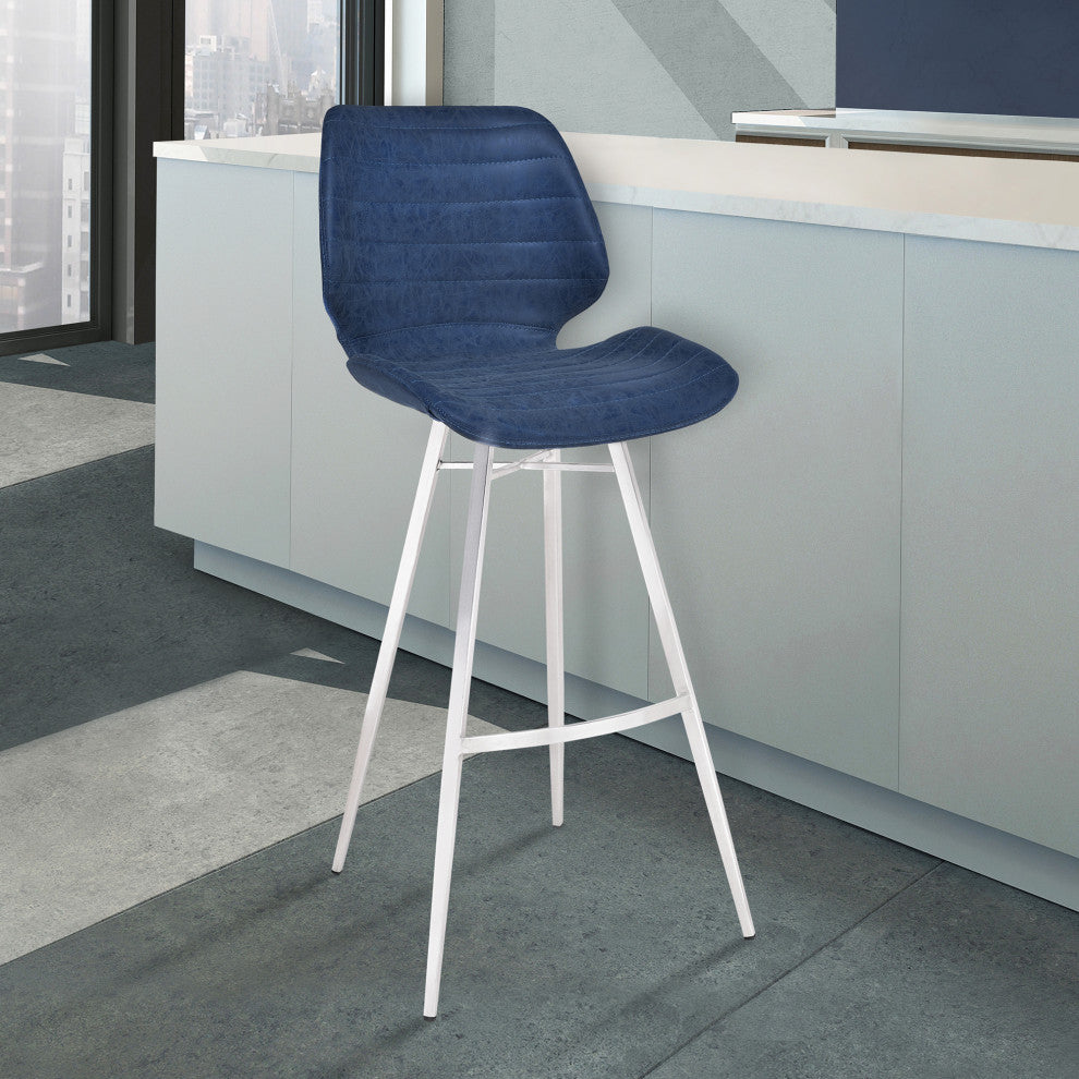 Valor 26" Counter Height Barstool In Brushed Stainless Steel
