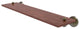 Waverly Place 22" Solid Wood Shelf, Antique Brass