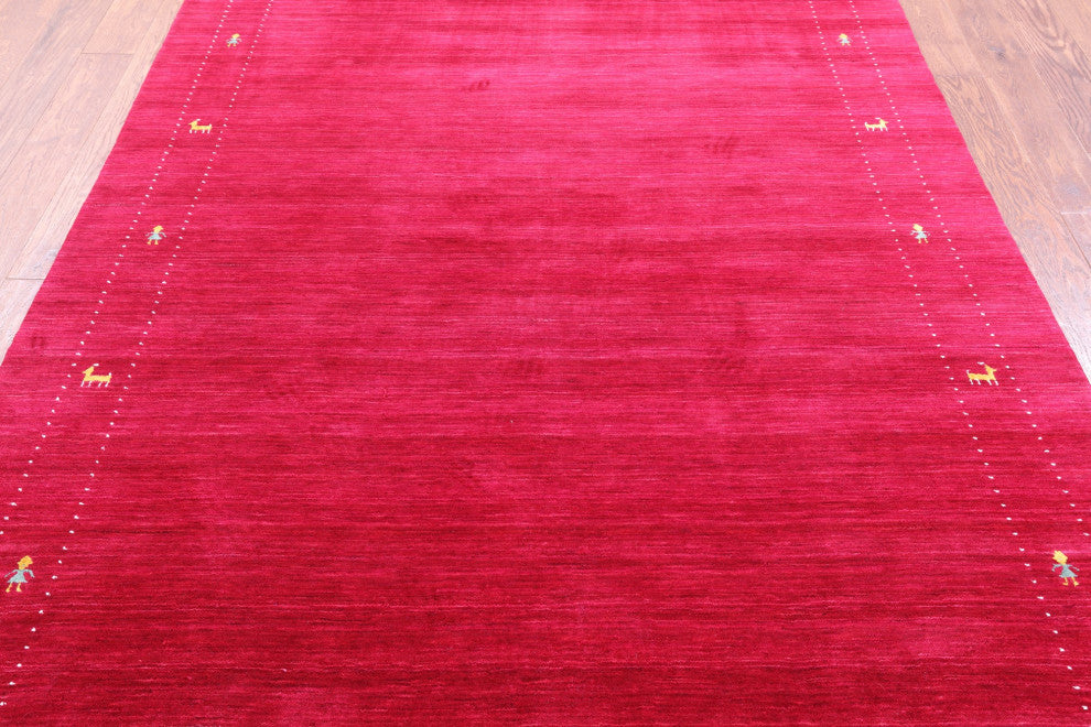 Persian Gabbeh Handmade Wool Rug 6' 0" X 9' 0" - Q15217