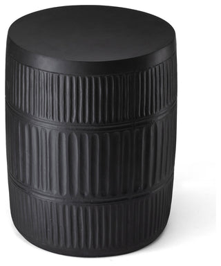 MGO Black Textured Garden Stool