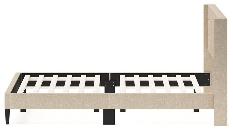 Lindon Deco Modern Uphostered Queen Bed in a Box, Desert Brown