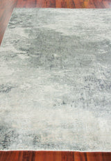Cassina Hand Loomed Bamboo Silk and Cotton Dark Gray/Gray Area Rug