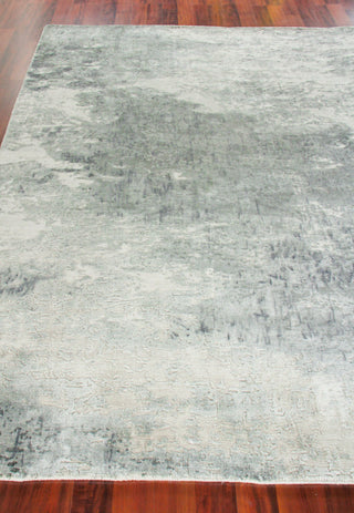 Cassina Hand Loomed Bamboo Silk and Cotton Dark Gray/Gray Area Rug