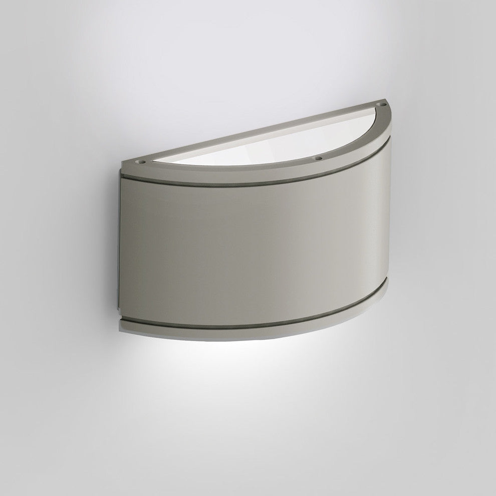 2-Light Outdoor Wall Sconce, Brushed Aluminum