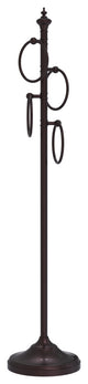 Floor Standing 4 Towel Ring Stand, Antique Bronze