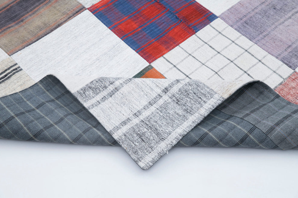 Rug N Carpet - Handmade Anatolian 6' 8'' x 9' 9'' Unique Patchwork Kilim Rug