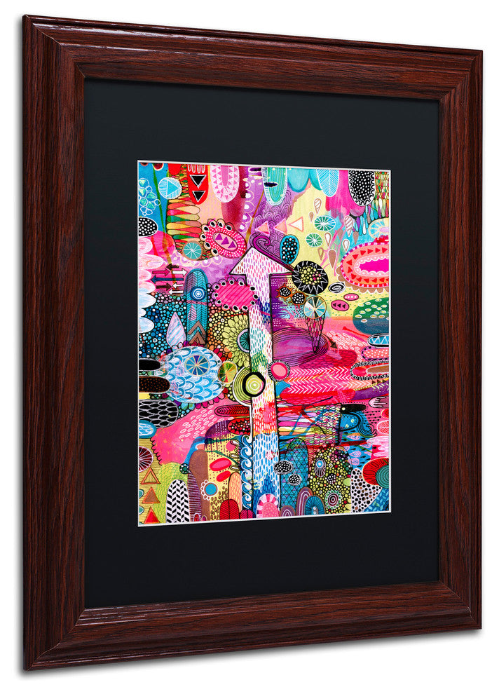 Hello Angel ''Up'' Art, Wood Frame, Black Mat, 14x11