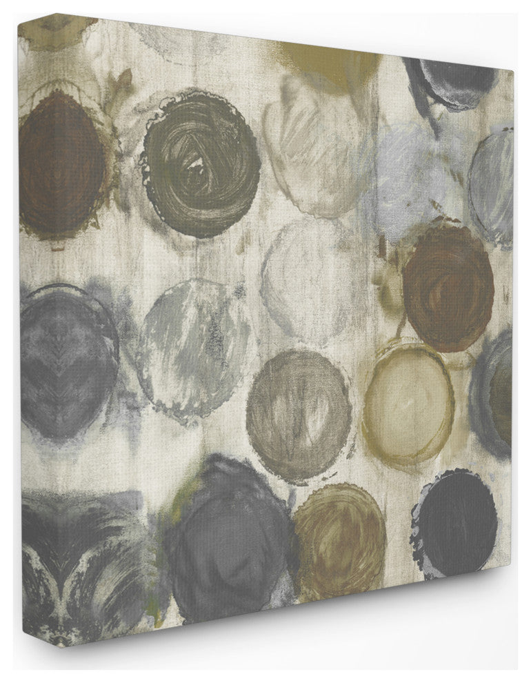 Abstract Dots Textured White Neutral Painting, 30"x30", Canvas Art