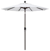 7.5' Bronze Push-Button Tilt Crank Aluminum Umbrella, Natural Pacifica