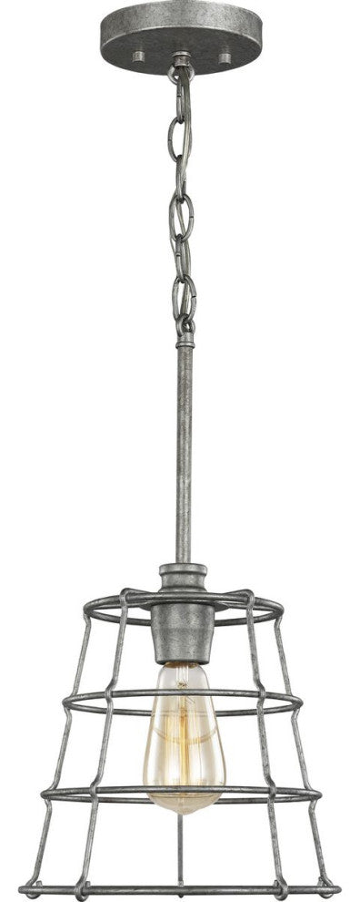 Chambers Collection Galvanized 1-Light Mini-Pendant