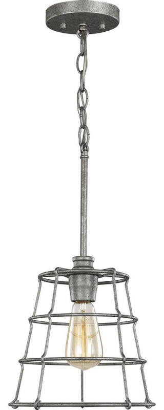 Chambers Collection Galvanized 1-Light Mini-Pendant