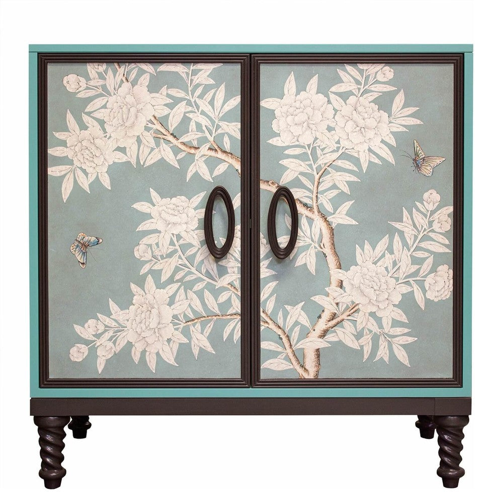 Facets Modern 36" Two-Door Cabinet, Gracie Blue