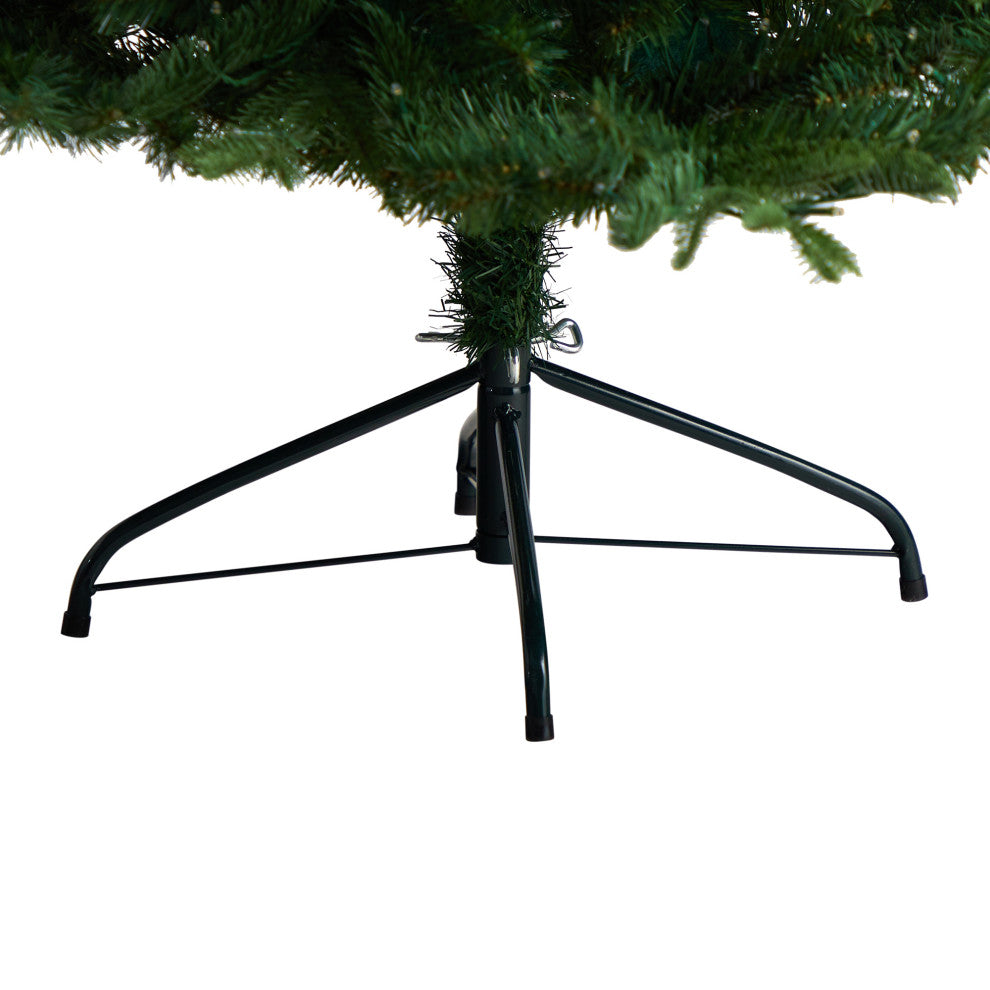 6' Montreal Spruce Faux Xmas Tree W/ 450 White Lights & 1029 Bendable Branches