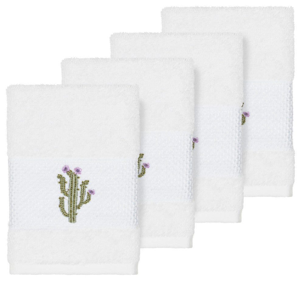 Mila 4 Piece Embellished Washcloth Set