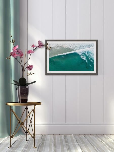 "Riding the Wave" Framed Painting Print, 30"x20"
